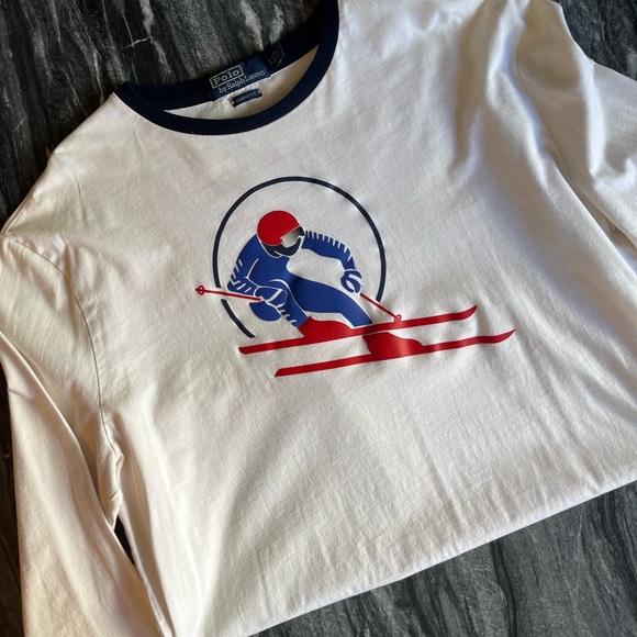 Polo Ralph Lauren Mens Suicide Ski Skiing Shirt L - Picture 2 of 6